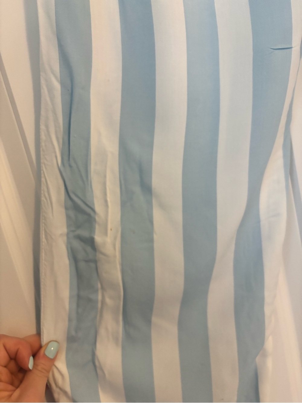 Piyama Marlon Long Sleeve Blue and White Stripe Pajama Set - Picture 5 of 5